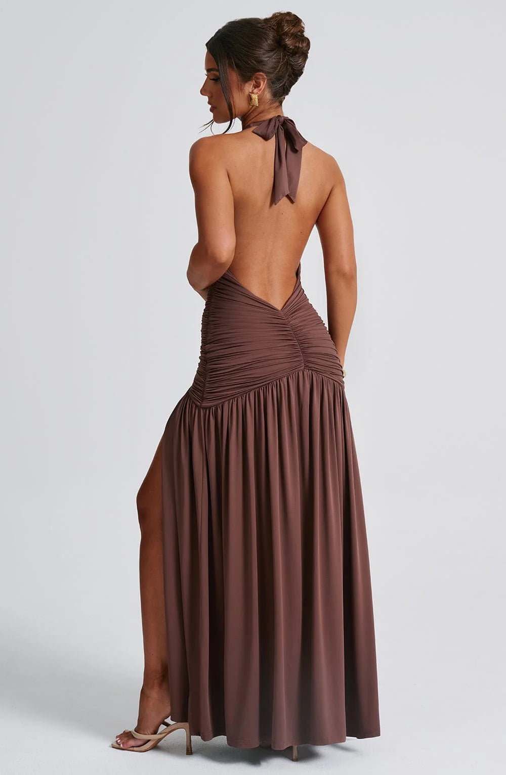 Melania Maxi Dress Chocolate - Babyboo