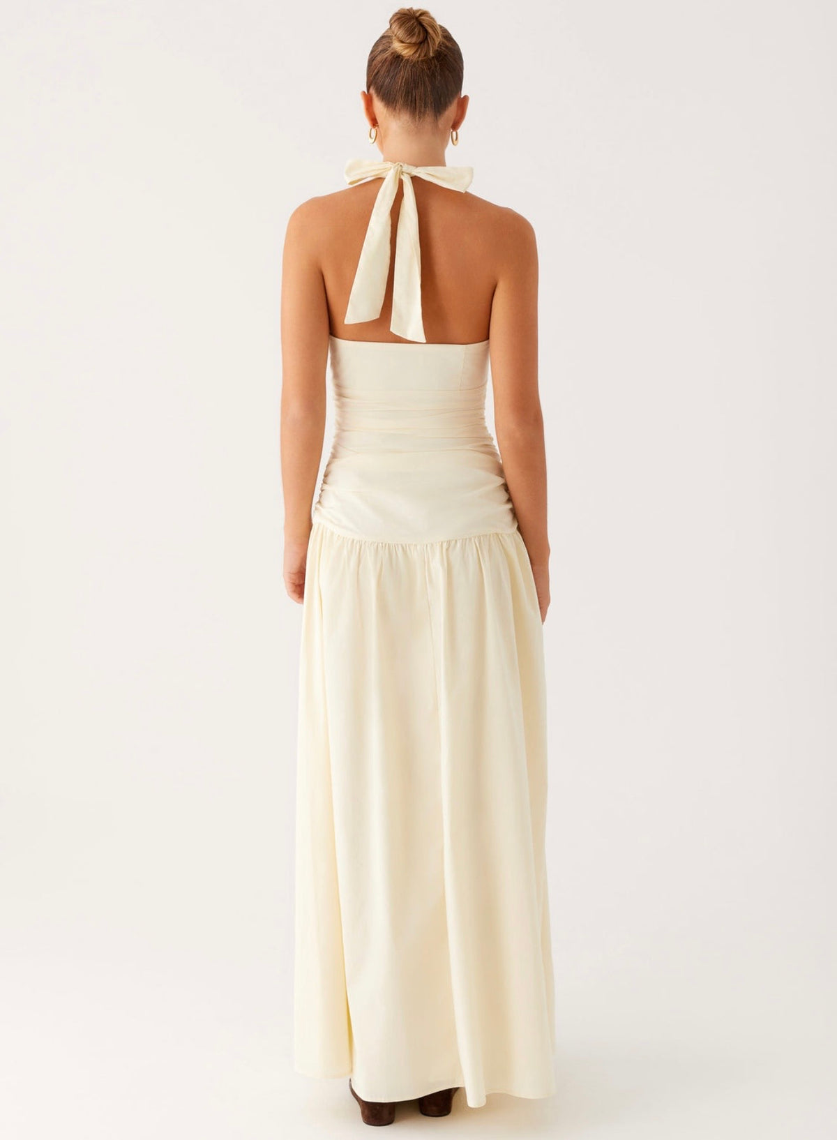 Val Maxi Dress In Lemon - Peppermayo