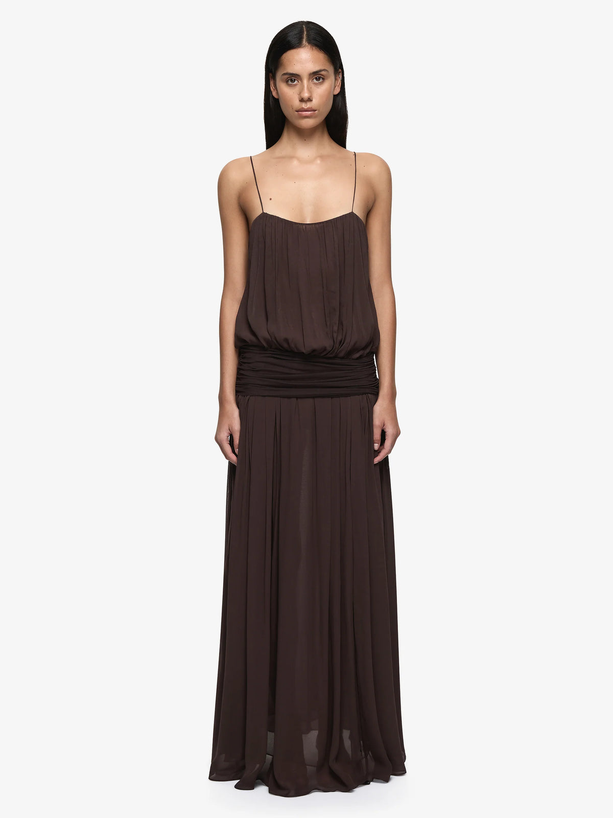Camille Blouson Dress Dark Chocolate - Bec And Bridge