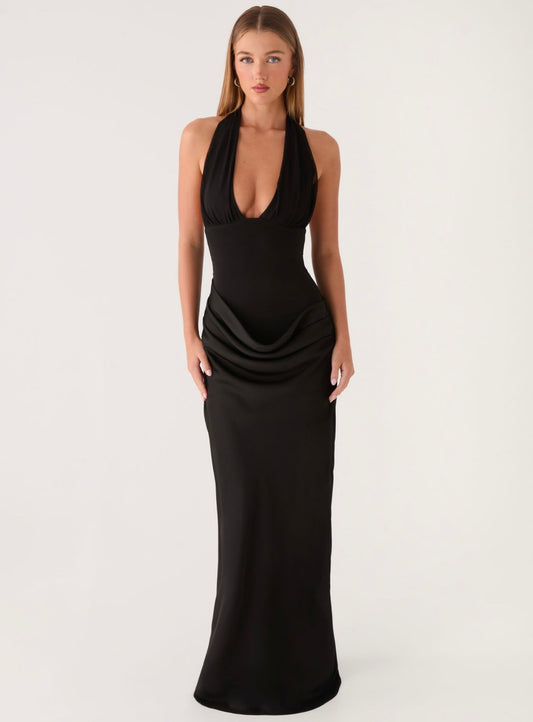 Emaretta Halter Maxi Dress - Peppermayo