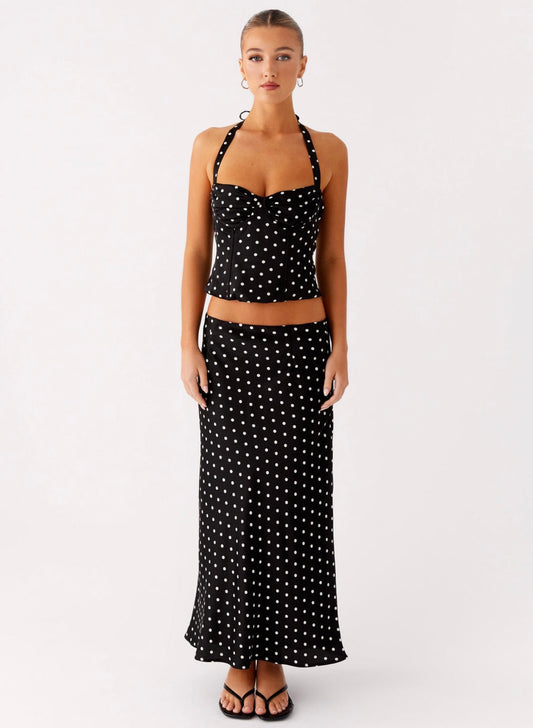 Breanne Set Black Polka Dot - Peppermayo