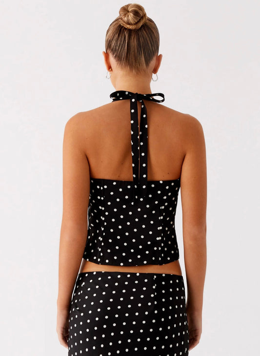 Breanne Set Black Polka Dot - Peppermayo