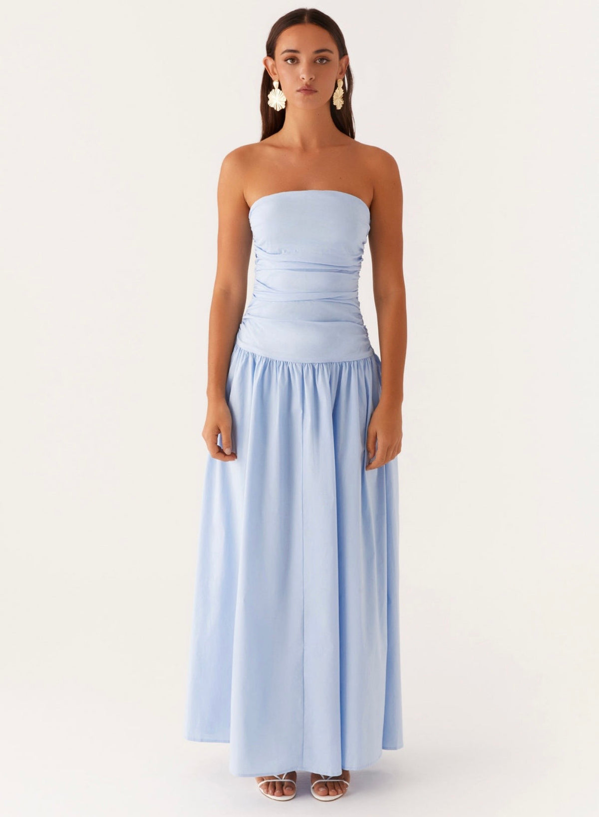 Carmel Maxi Dress Blue - Peppermayo