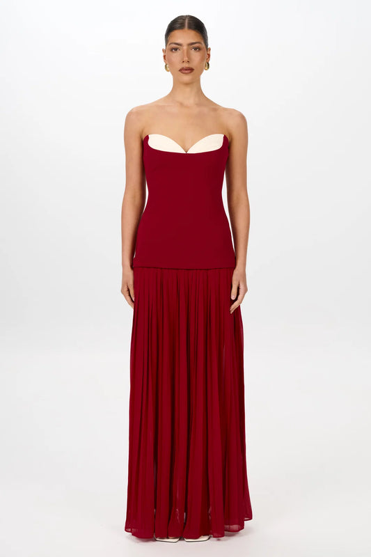 Nicolette Dress Raspberry - Jefre Sei